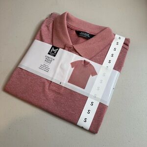 NWT Men’s Member’s Mark Stretch Piqué Polo Size S Dusty Rose